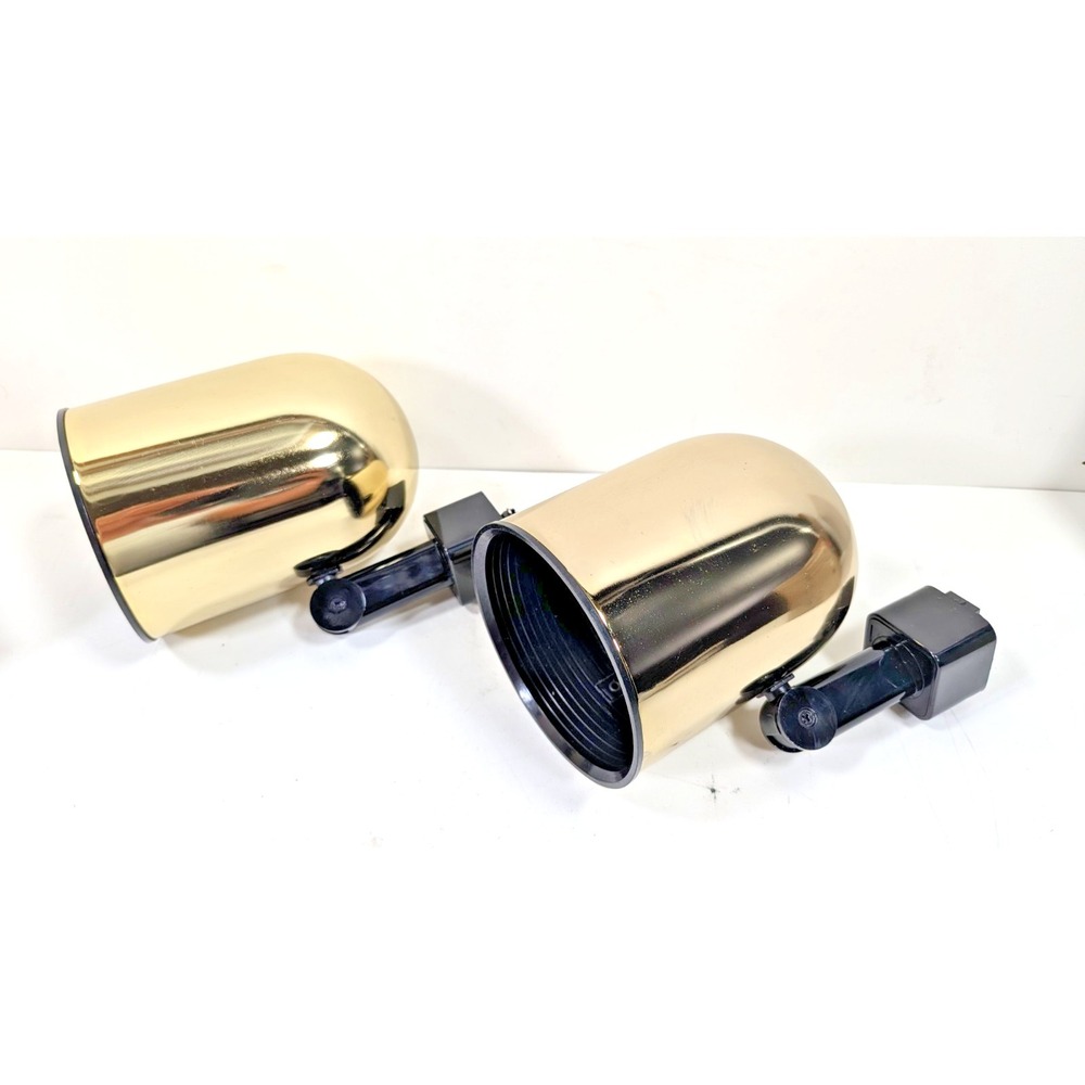 EDISON E2601B Roundback Track Light Brass Gold Tone Finish 50W R20 Lot Of 2